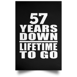 57th Anniversary 57 Years Down Lifetime To Go - Poster Portrait
