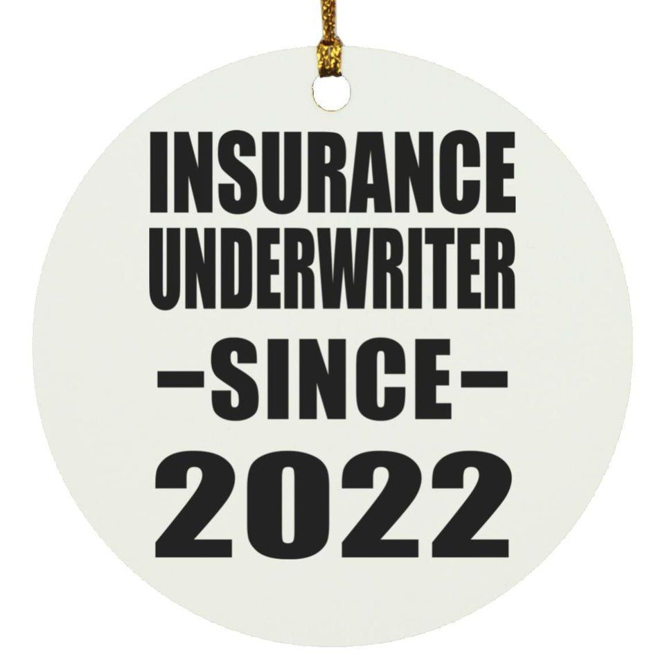 Insurance Underwriter Since 2022 - Circle Ornament
