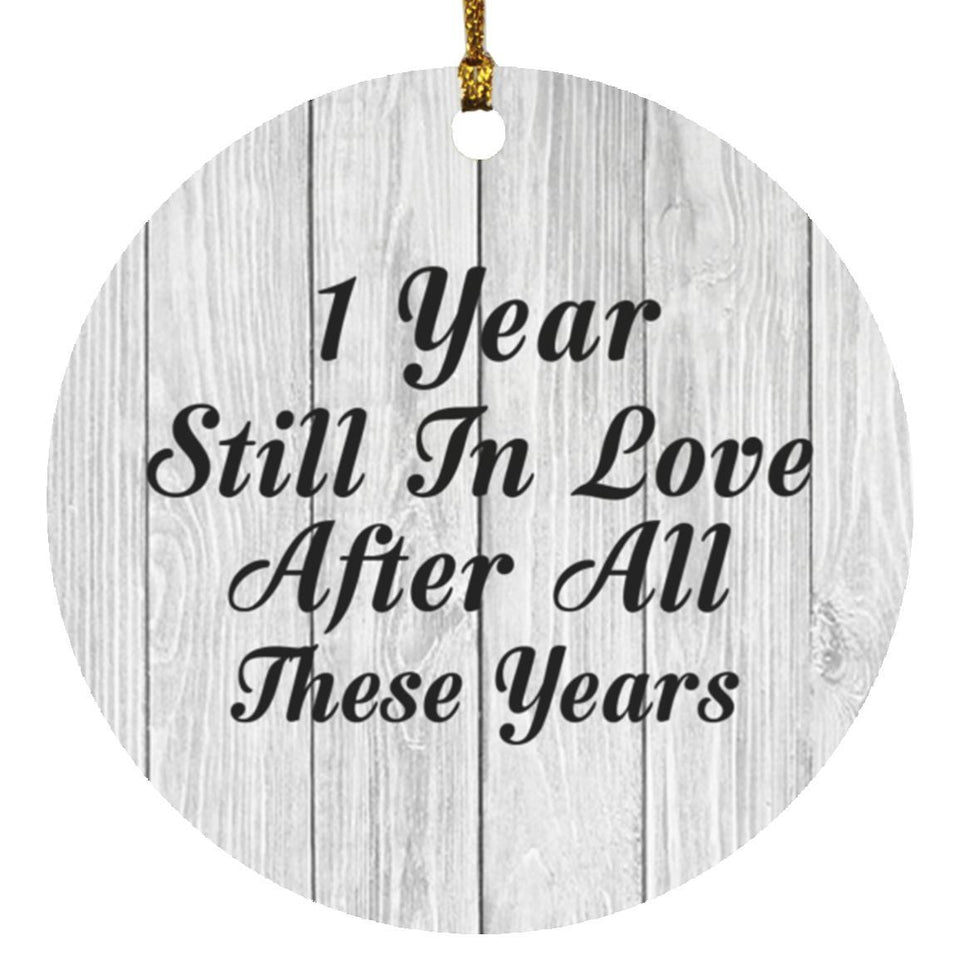 1st Anniversary 1 Year Still In Love After These Years - Circle Ornament F