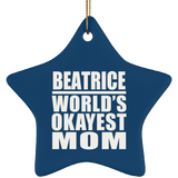 Beatrice World's Okayest Mom - Star Ornament