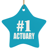 Number One #1 Actuary - Star Ornament