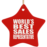 World's Best Sales Representative - Star Ornament