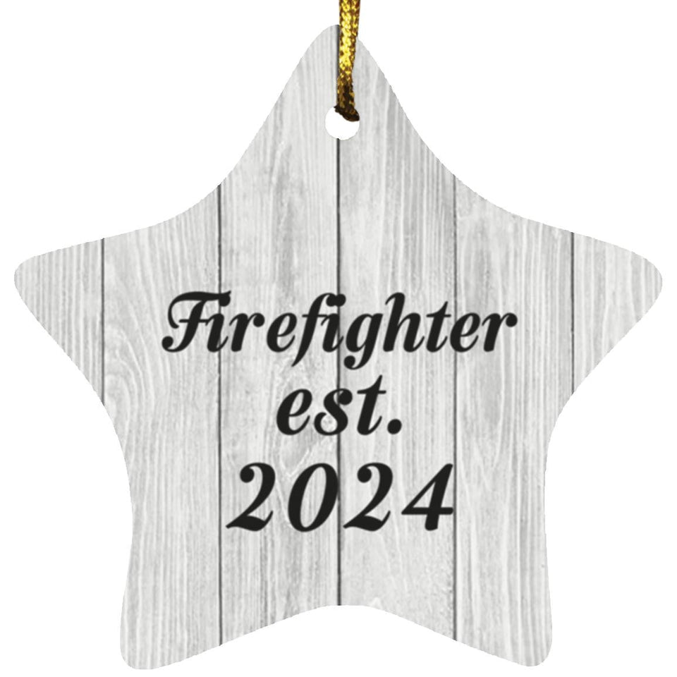 Firefighter Established Est. 2024 - Star Ornament F