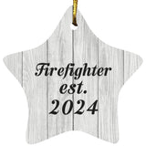 Firefighter Established Est. 2024 - Star Ornament F