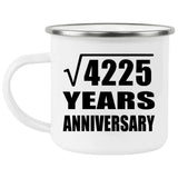 65th Anniversary Square Root of 4225 Years Anniversary - 12oz Camping Mug