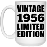 68th Birthday Vintage 1956 Limited Edition - 15oz Coffee Mug