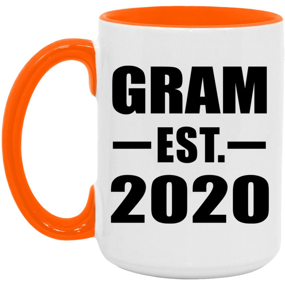 Gram Established EST. 2020 - 15oz Accent Mug Orange