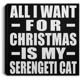 All I Want For Christmas Is My Serengeti Cat - Canvas Square