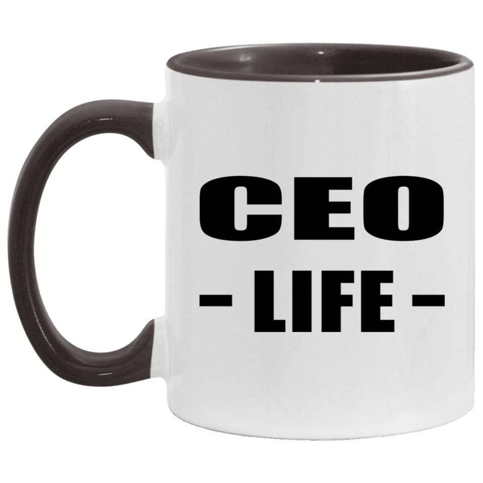 CEO Life - 11oz Accent Mug Black