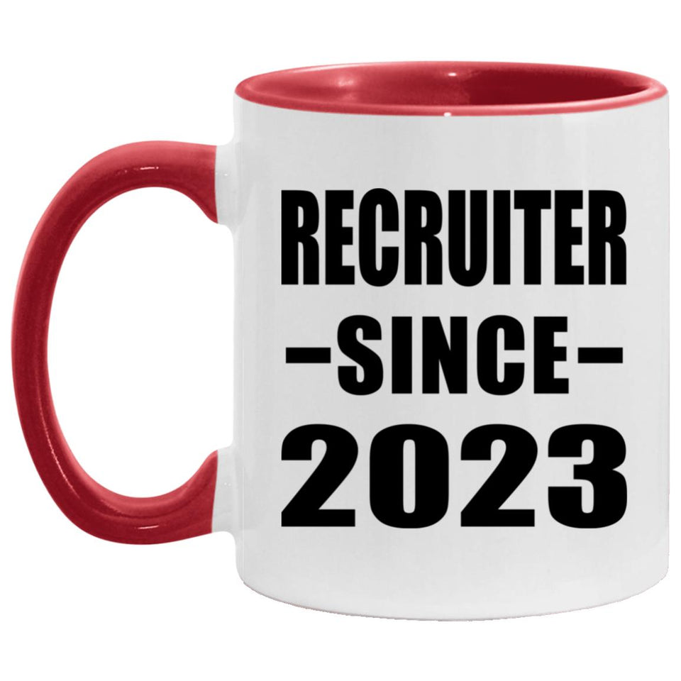 Recruiter Since 2023 - 11oz Accent Mug Red