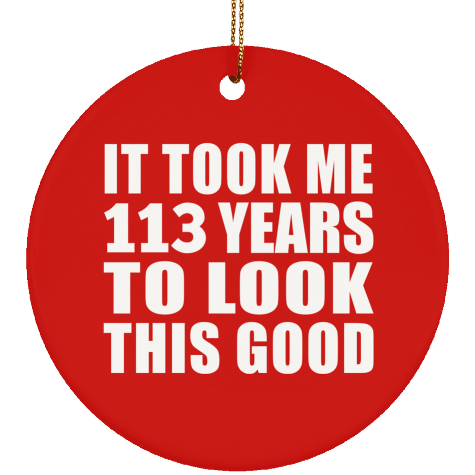 113th Birthday Took Me 113 Years To Look This Good - Circle Ornament