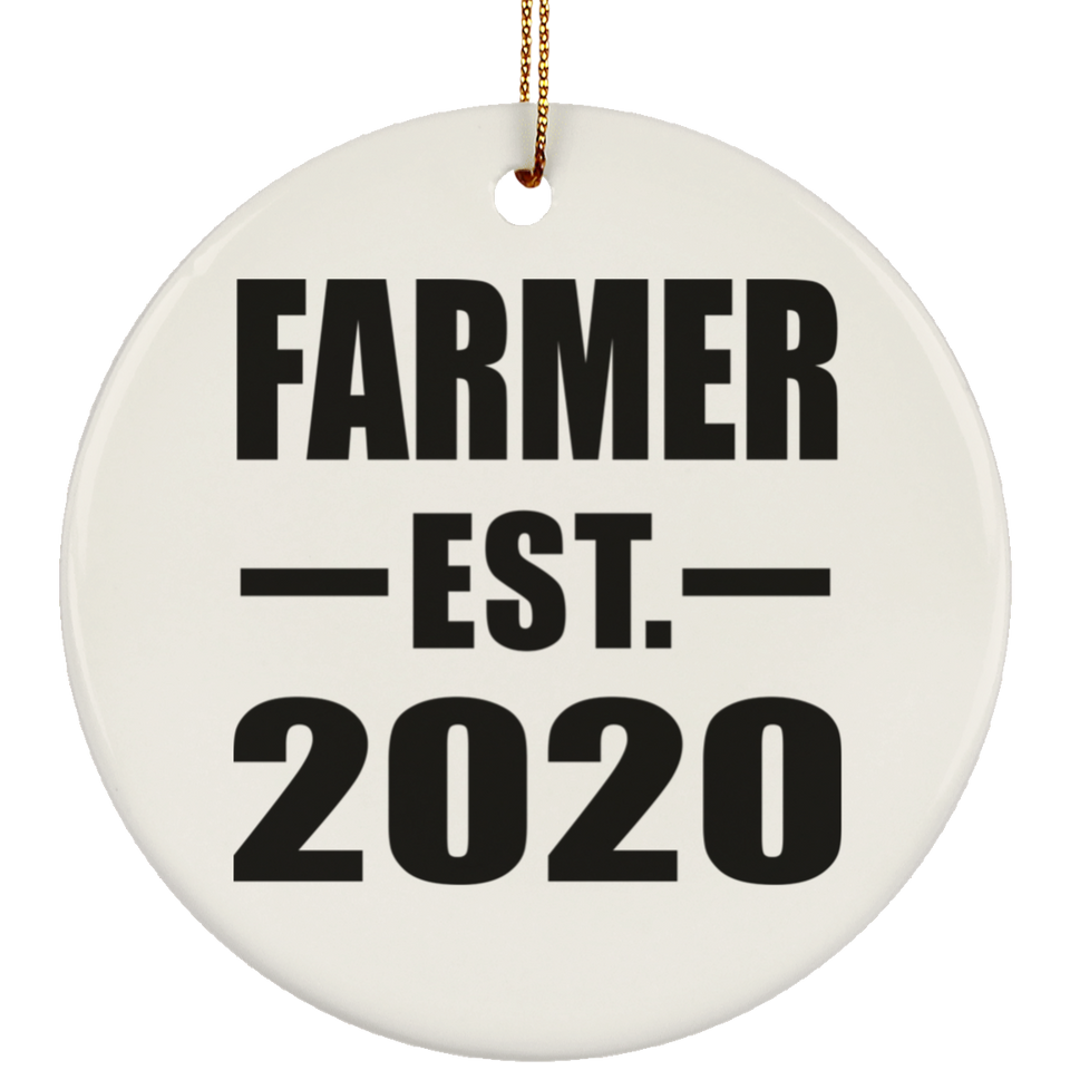 Farmer Established EST. 2020 - Circle Ornament