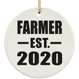 Farmer Established EST. 2020 - Circle Ornament