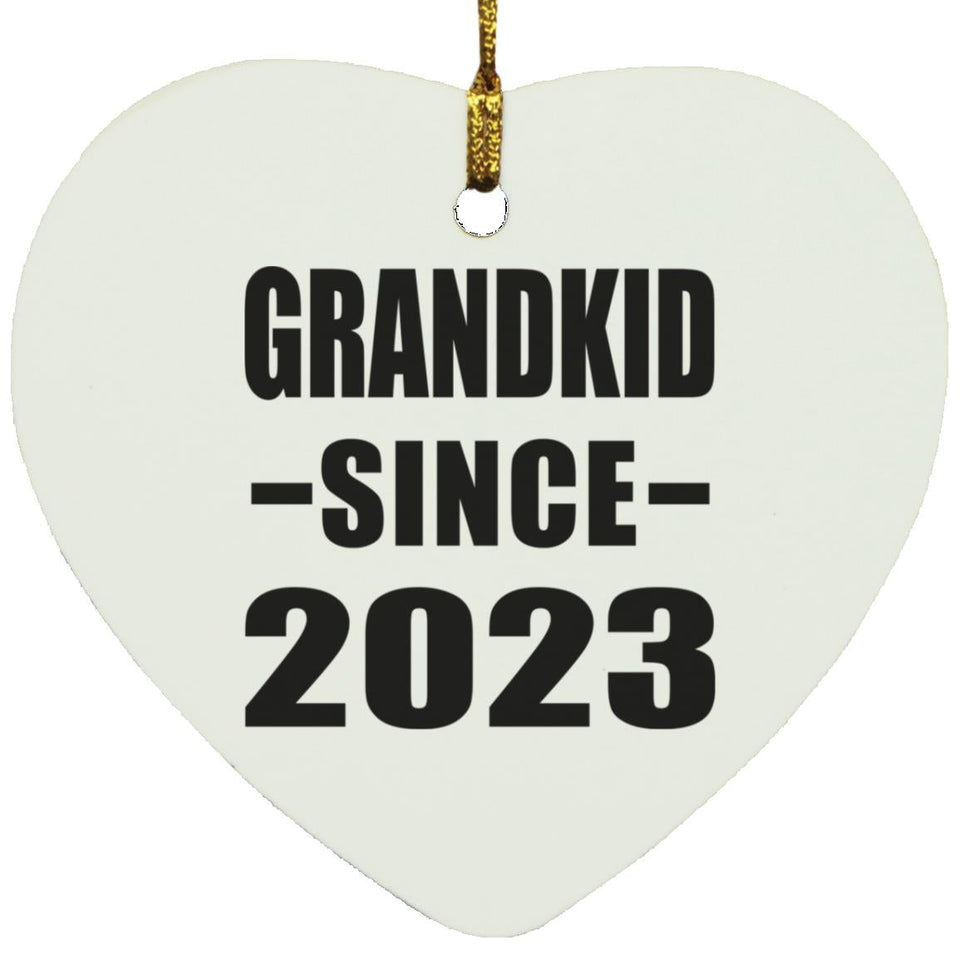 Grandkid Since 2023 - Heart Ornament