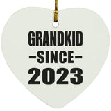 Grandkid Since 2023 - Heart Ornament