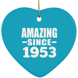 71st Birthday Amazing Since 1953 - Heart Ornament