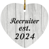 Recruiter Established Est. 2024 - Heart Ornament F