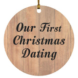 Our First Christmas Dating - Circle Ornament C