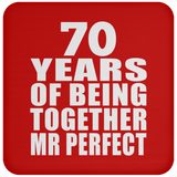 70th Anniversary 70 Years Of Being Mr Perfect - Drink Coaster