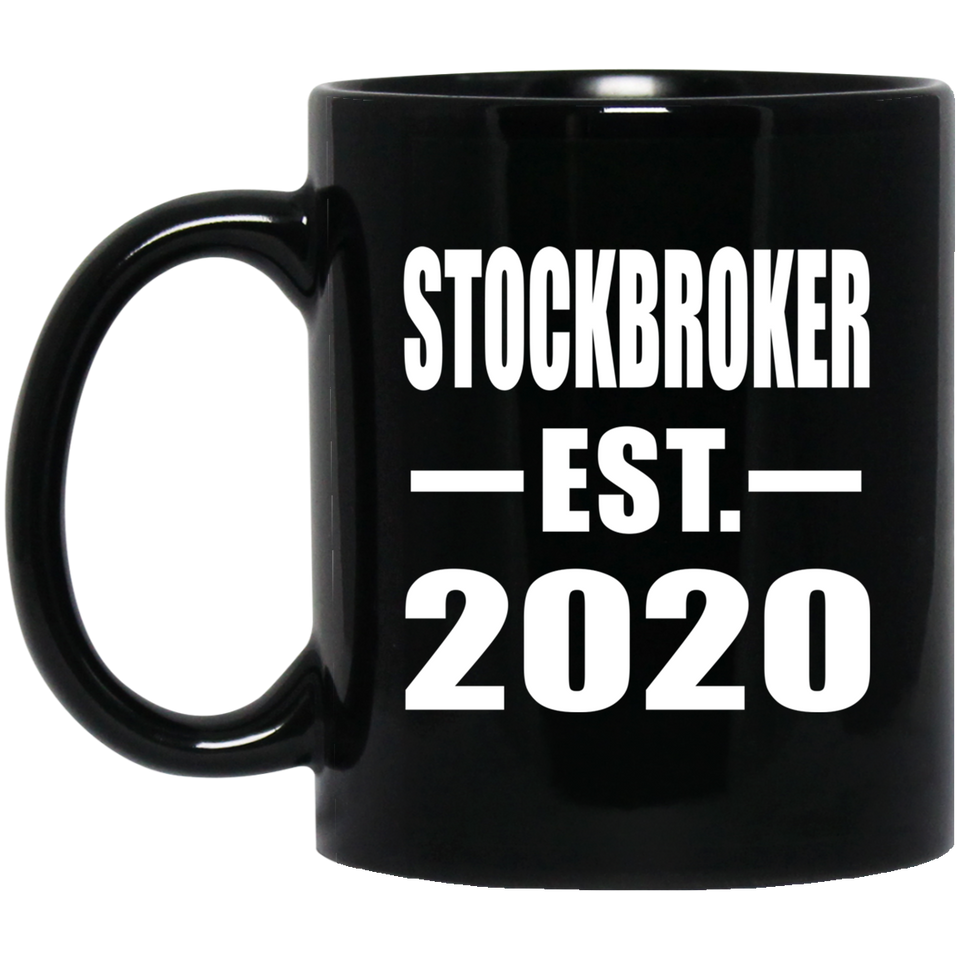 Stockbroker Established EST. 2020 - 11oz Coffee Mug Black