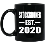 Stockbroker Established EST. 2020 - 11oz Coffee Mug Black