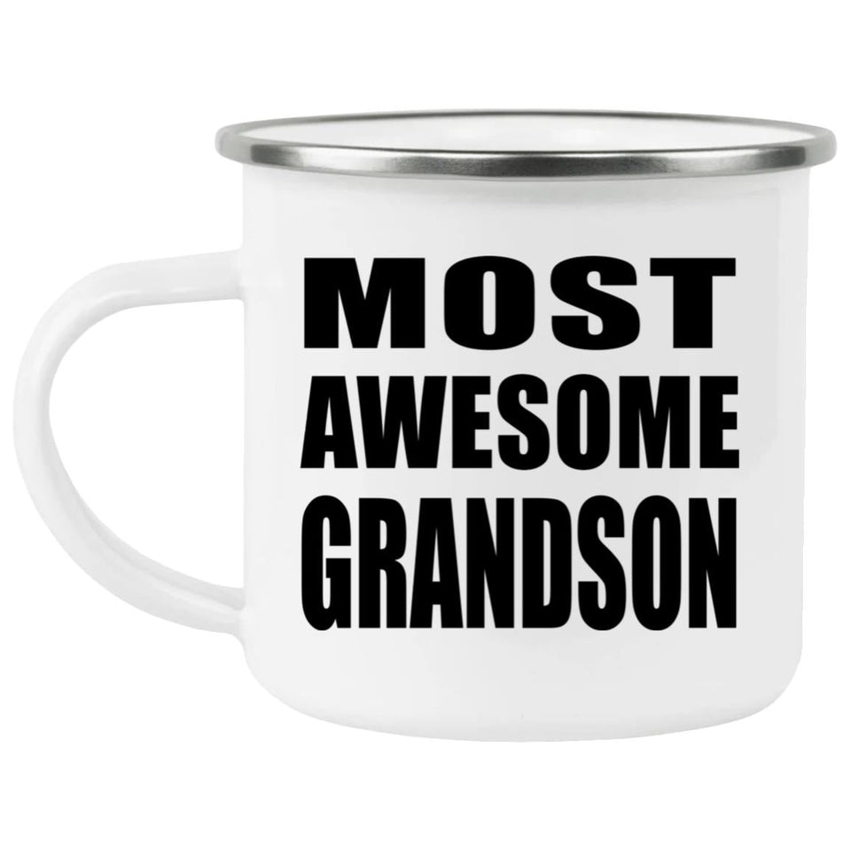 Most Awesome Grandson - 12oz Camping Mug