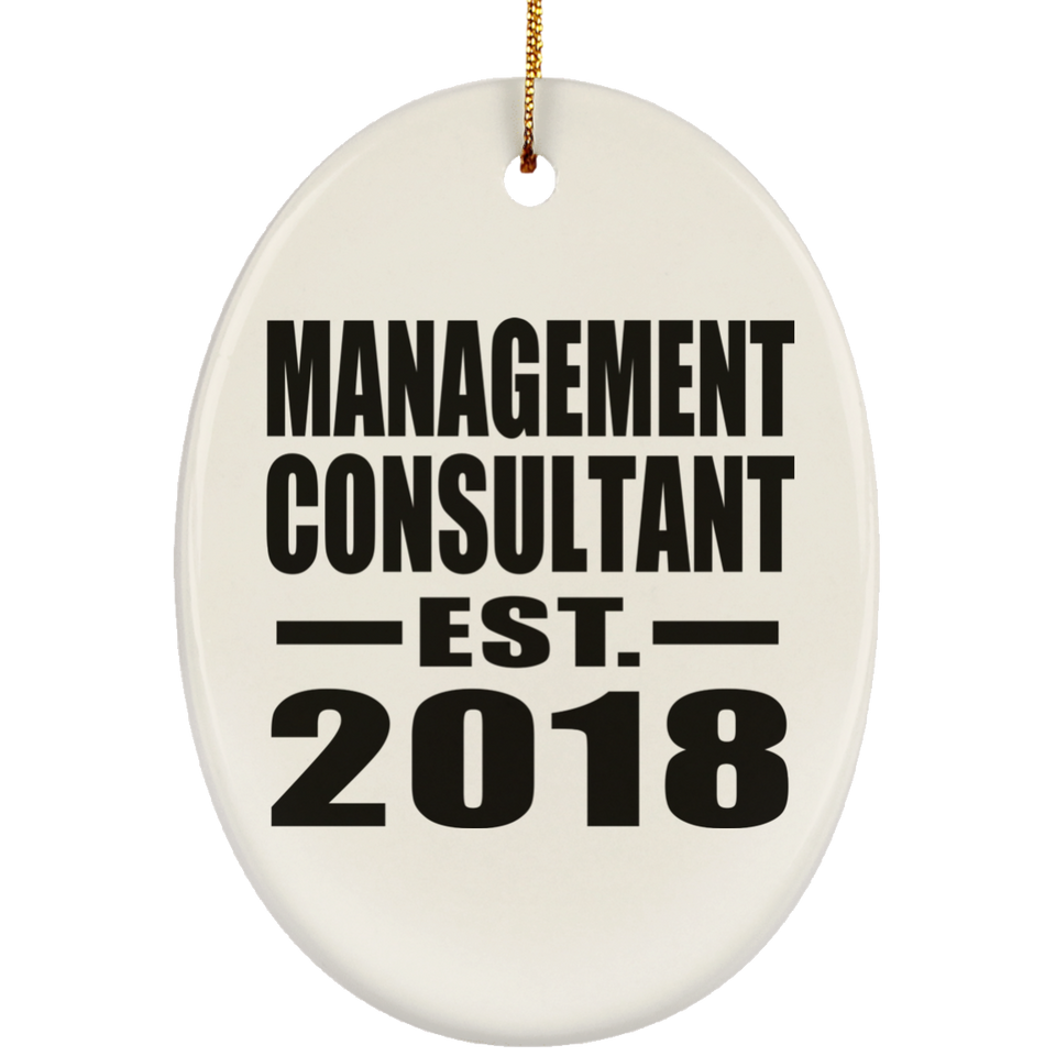 Management Consultant Established EST. 2018 - Oval Ornament