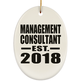 Management Consultant Established EST. 2018 - Oval Ornament