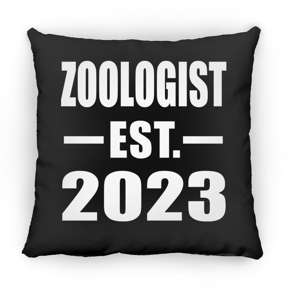 Zoologist Established EST. 2023 - Throw Pillow Black