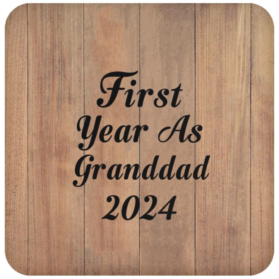 First Year As Granddad 2024 - Drink Coaster C