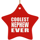 Coolest Nephew Ever - Star Ornament