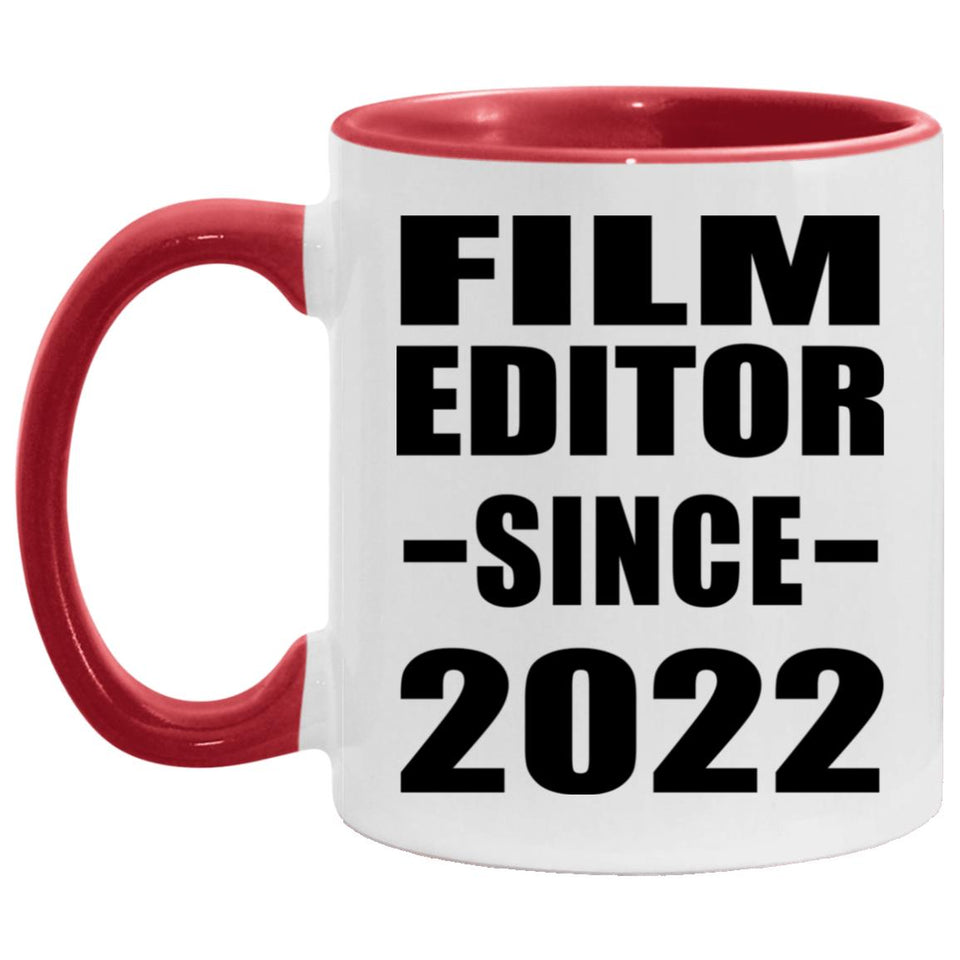 Film Editor Since 2022 - 11oz Accent Mug Red