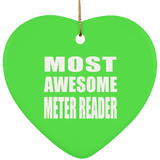 Most Awesome Meter Reader - Heart Ornament