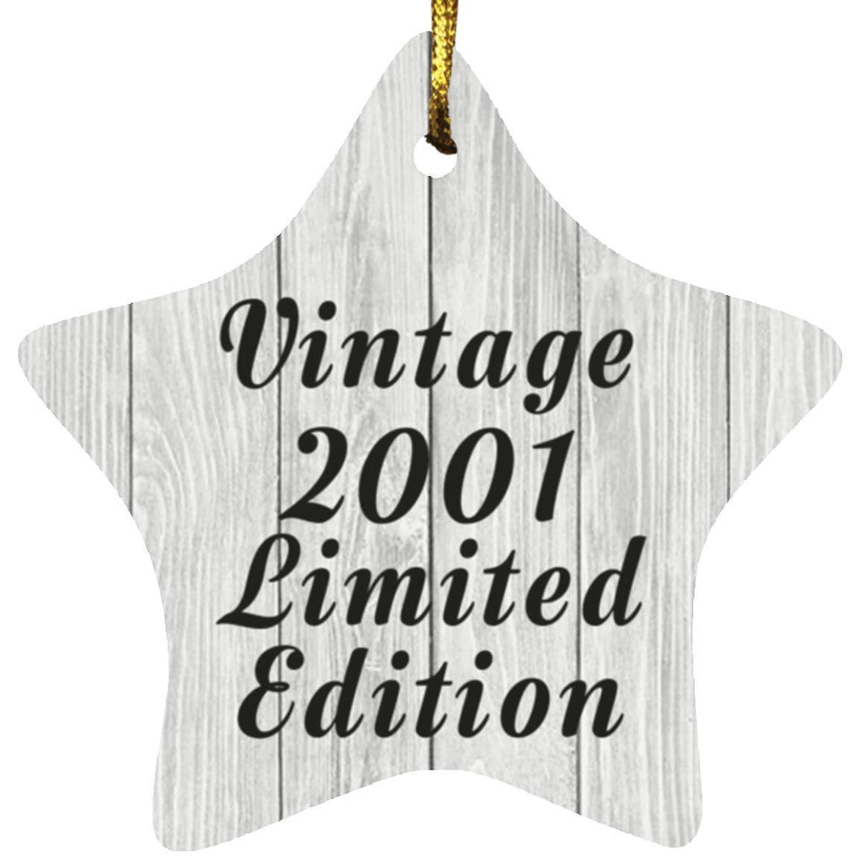 23rd Birthday Vintage 2001 Limited Edition - Star Ornament F