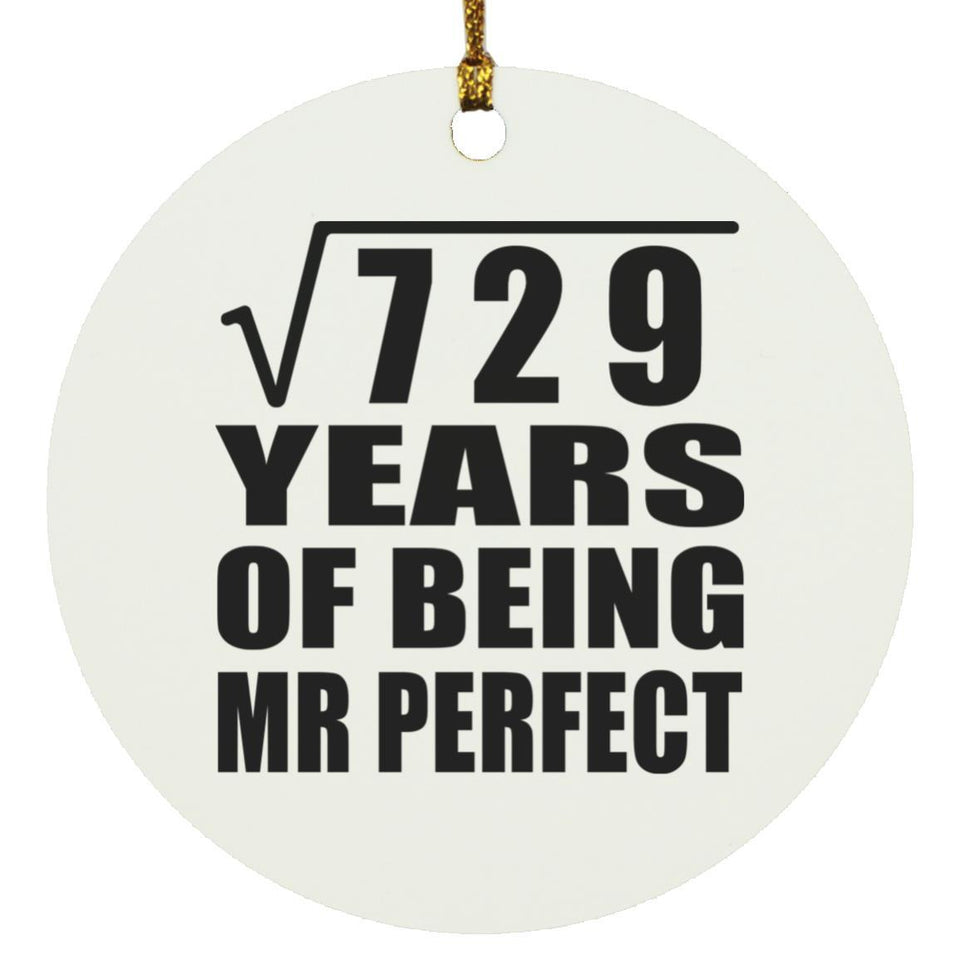 27th Anniversary Square Root of 729 Years of Mr Perfect - Circle Ornament