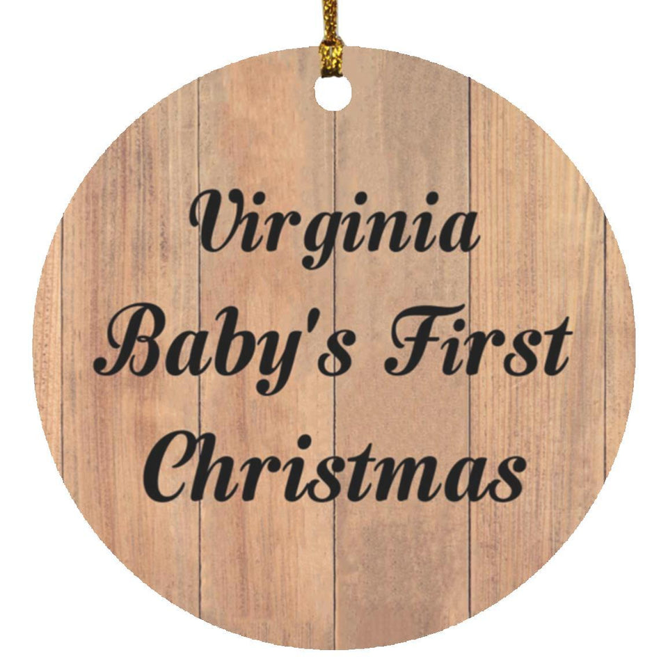 Virginia Baby's First Christmas - Circle Ornament C