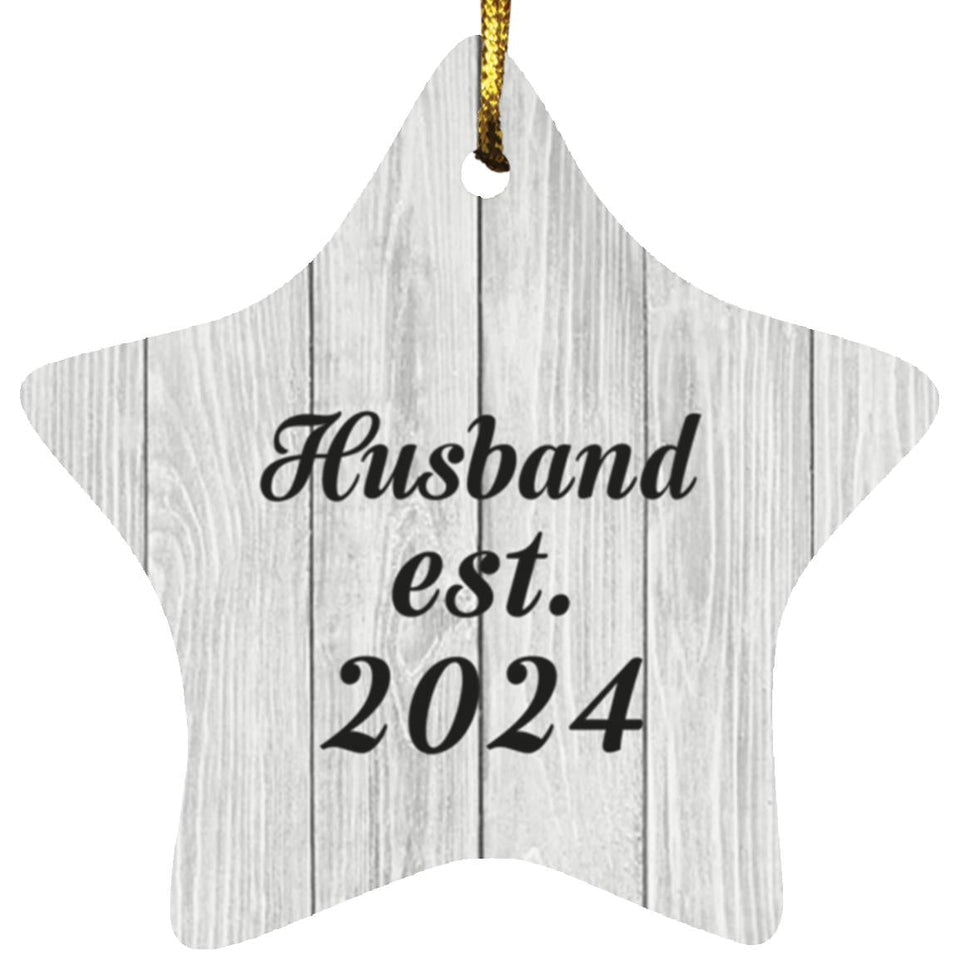 Husband Established Est. 2024 - Star Ornament F
