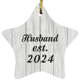 Husband Established Est. 2024 - Star Ornament F