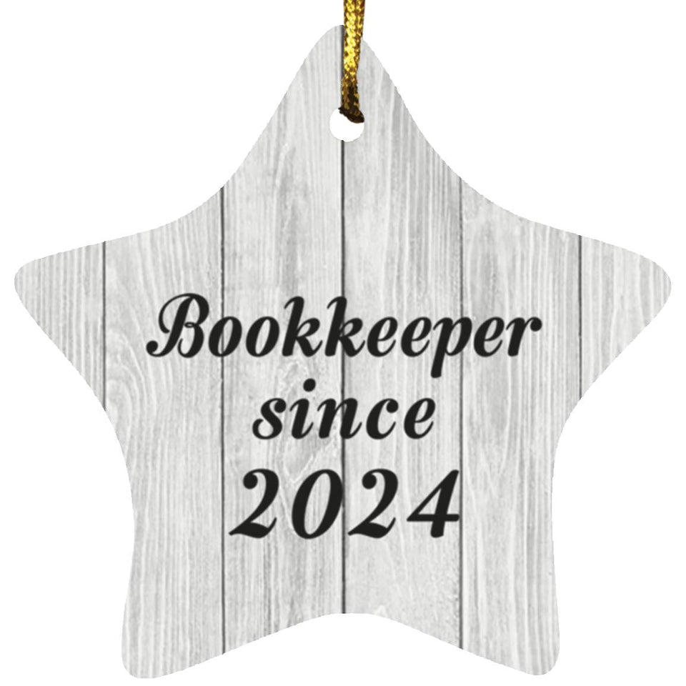 Bookkeeper Since 2024 - Star Ornament F