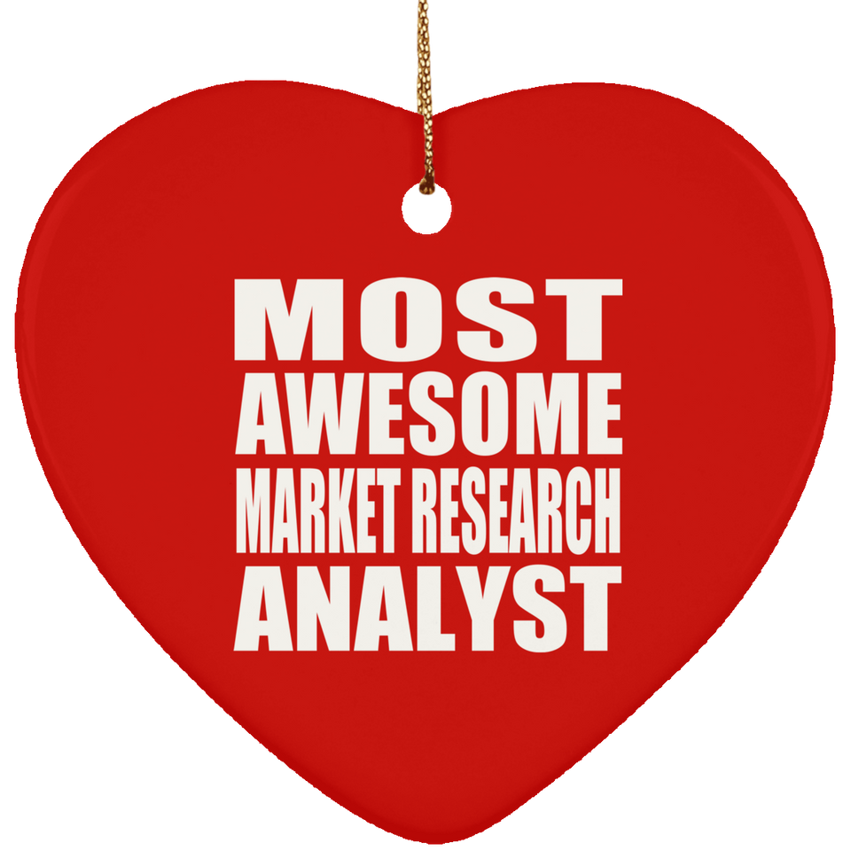 Most Awesome Market Research Analyst - Heart Ornament