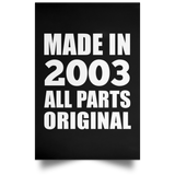 21st Birthday Made in 2003 All Parts Original - Poster Portrait