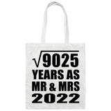 95th Anniversary Square Root of 9025 Years As Mr & Mrs 2022 - Tote Bag White