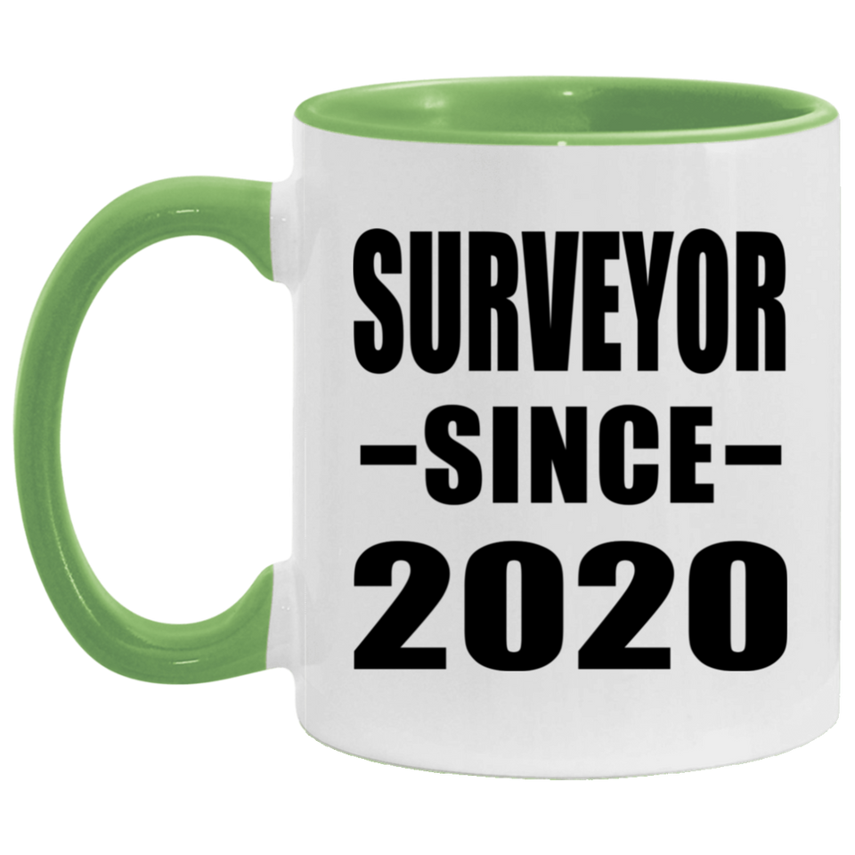 Surveyor Since 2020 - 11oz Accent Mug Green