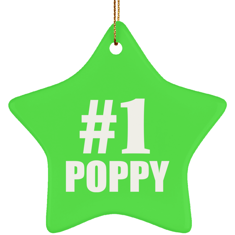 Number One #1 Poppy - Star Ornament