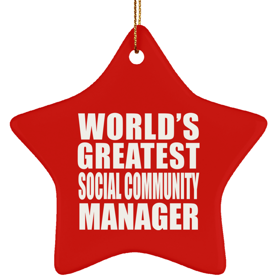 World's Greatest Social Community Manager - Star Ornament
