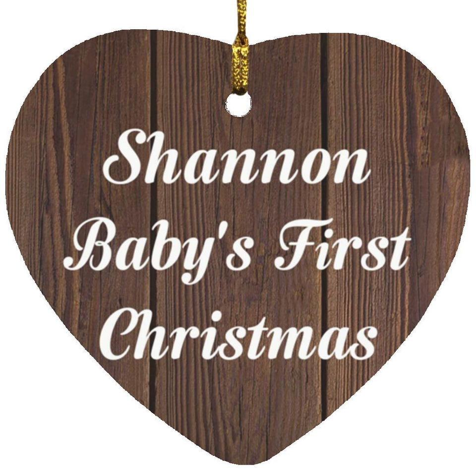 Shannon Baby's First Christmas - Heart Ornament D