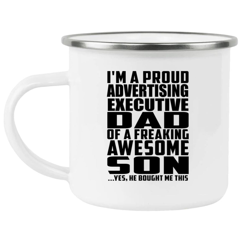 Proud Advertising Executive Dad Of Awesome Son - 12oz Camping Mug