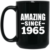 59th Birthday Amazing Since 1965 - 15 Oz Coffee Mug Black