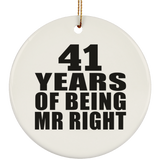 41st Anniversary 41 Years Of Being Mr Right - Circle Ornament