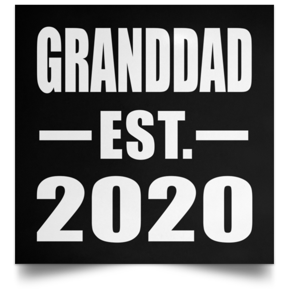 Granddad Established EST. 2020 - Poster Square
